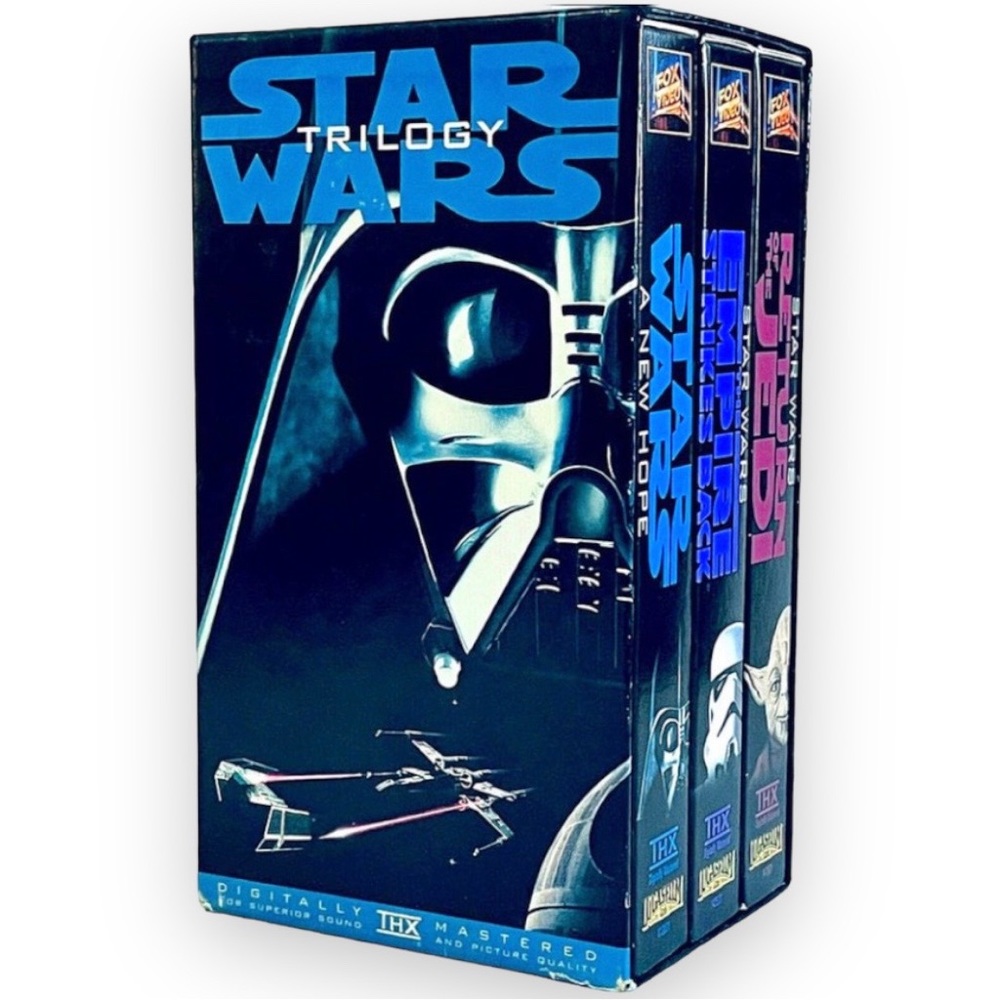 STAR WARS TRILOGY VHS SET  A New Hope + Empire Strikes Back + Return Of The Jedi